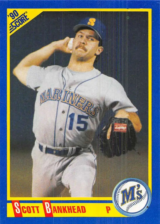 1990 Score #555 Scott Bankhead EX Excellent Seattle Mariners Baseball Card
