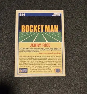 1990 Score #556 Jerry Rice - Football Card Single