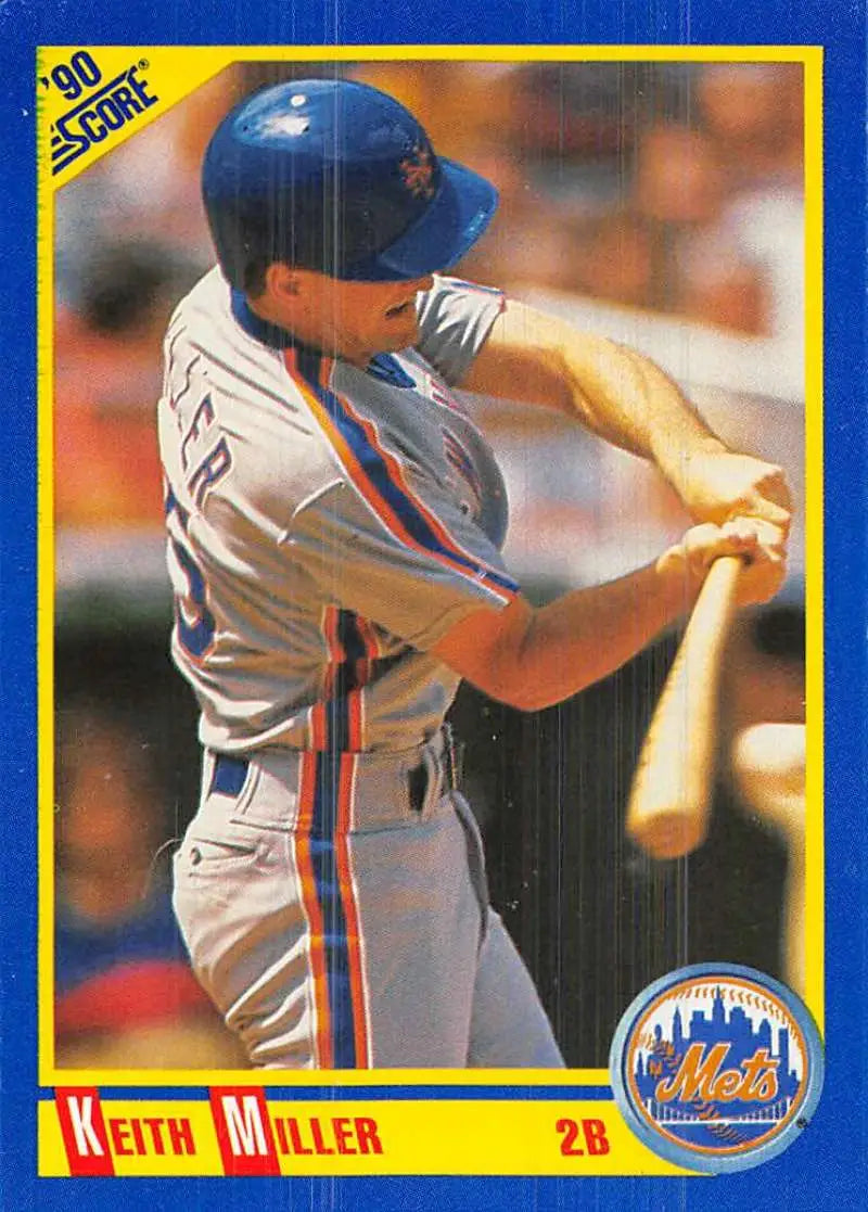 1990 Score #559 Keith Miller EX Excellent New York Mets Baseball Card - Baseball Card Single