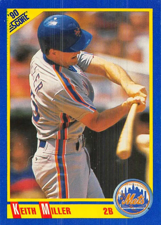 1990 Score #559 Keith Miller EX Excellent New York Mets Baseball Card - Baseball Card Single