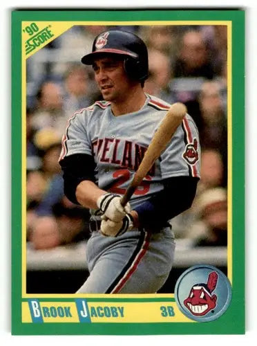Original gloss Brook Jacoby Cleveland baseball card from 1990 Score #56 Jacob Cleveland Indians