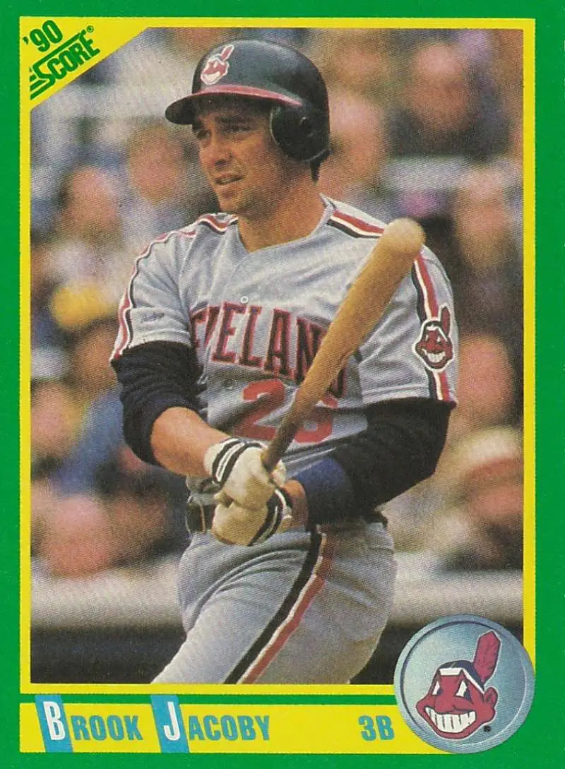 1990 Score #56 Brook Jacoby EX Excellent Cleveland Indians Baseball Card - Baseball Card Single