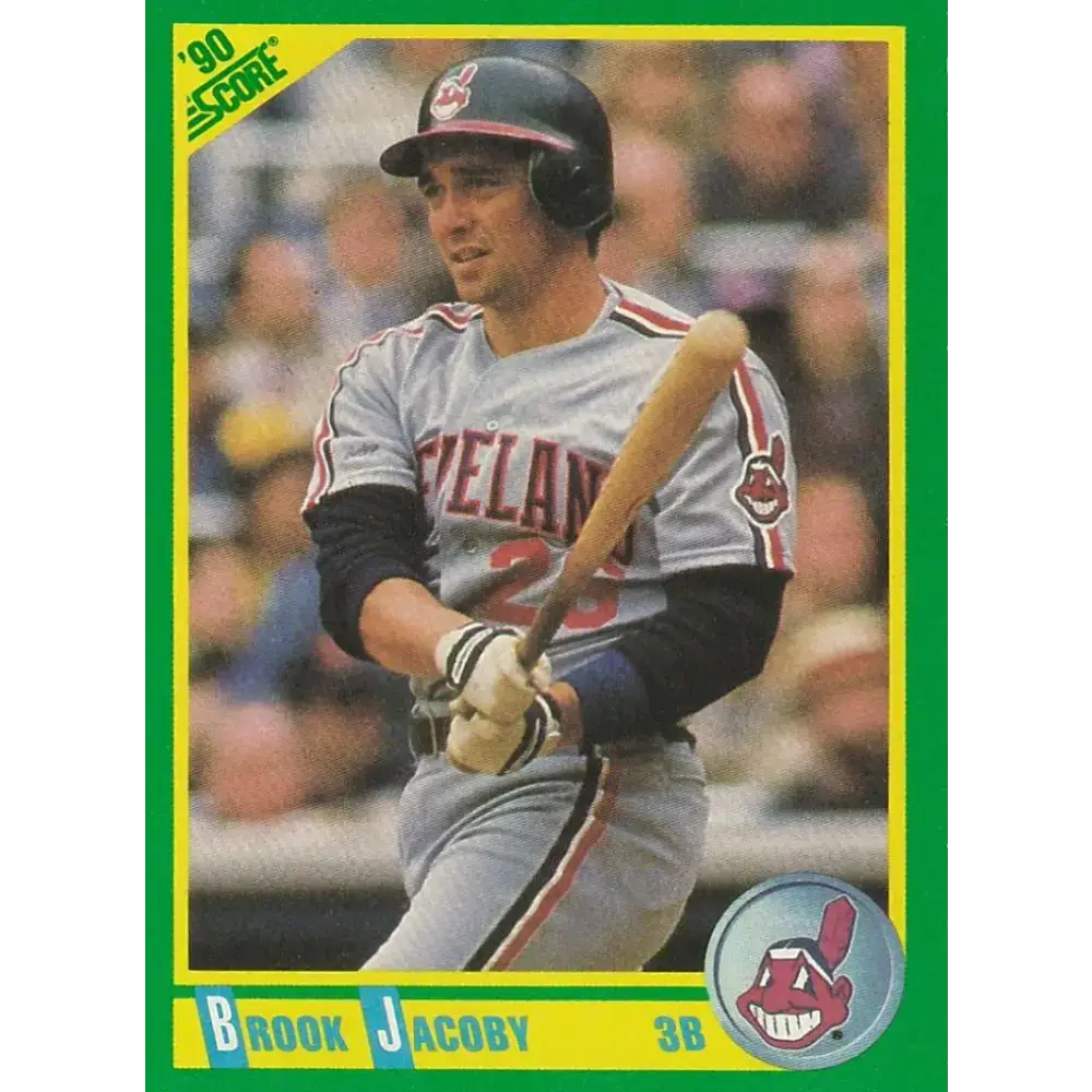 1990 Score #56 Brook Jacoby NM-MT Cleveland Indians Baseball Card - Baseball Card Single