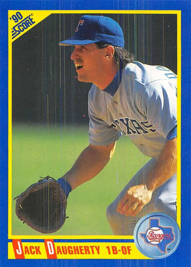 1990 Score #564 Jack Daugherty EX Excellent RC Rookie Texas Rangers Baseball Card - Baseball Card Single
