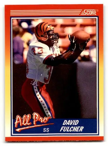 Original gloss David Fulcher Cincinnati football card from Fulcher Cincinnati Bengals series
