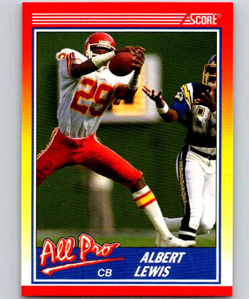 1990 Score #568 Albert Lewis NM-MT Kansas City Chiefs Football Card - Football Card Single