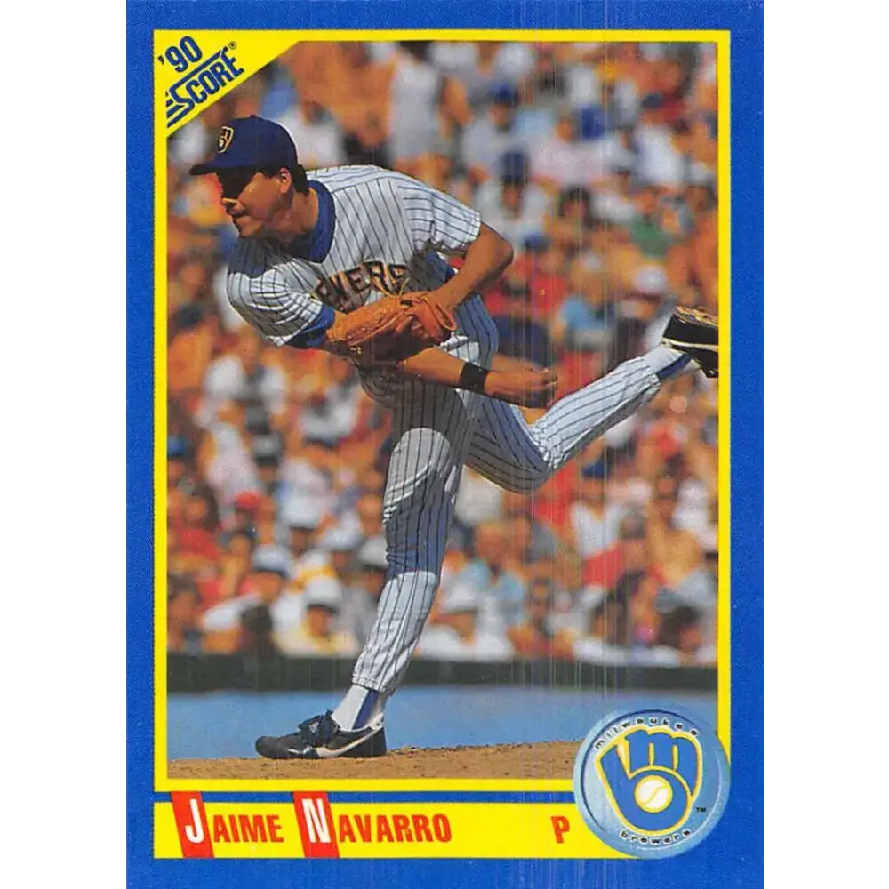 1990 Score #569 Jaime Navarro NM-MT Milwaukee Brewers Baseball Card - Baseball Card Single