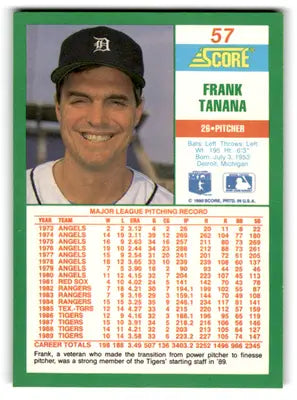 1990 Score #57 Frank Tanana NM-MT Tigers ID:70052 - Baseball Card Single