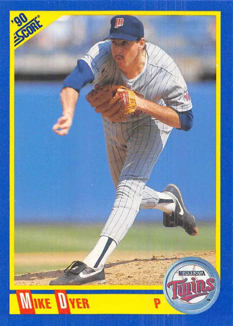 1990 Score #571 Mike Dyer EX Excellent RC Rookie Minnesota Twins Baseball Card - Baseball Card Single