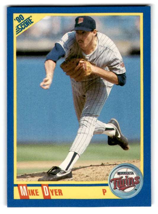 Original gloss Baseball card featuring Mike Dyer Rookie Twins from 1990 Score #571