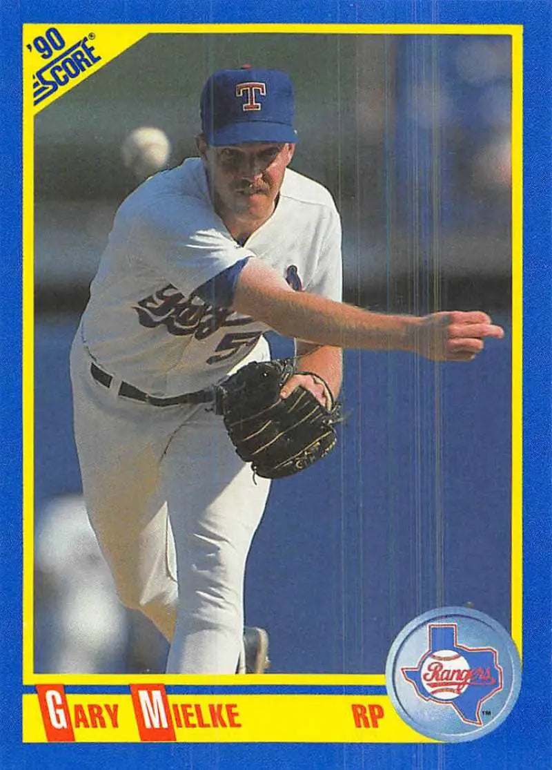 1990 Score #574 Gary Mielke EX Excellent RC Rookie Texas Rangers Baseball Card - Baseball Card Single