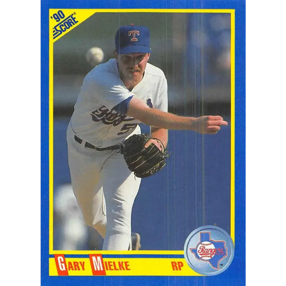 1990 Score #574 Gary Mielke NM-MT RC Rookie Texas Rangers Baseball Card - Baseball Card Single