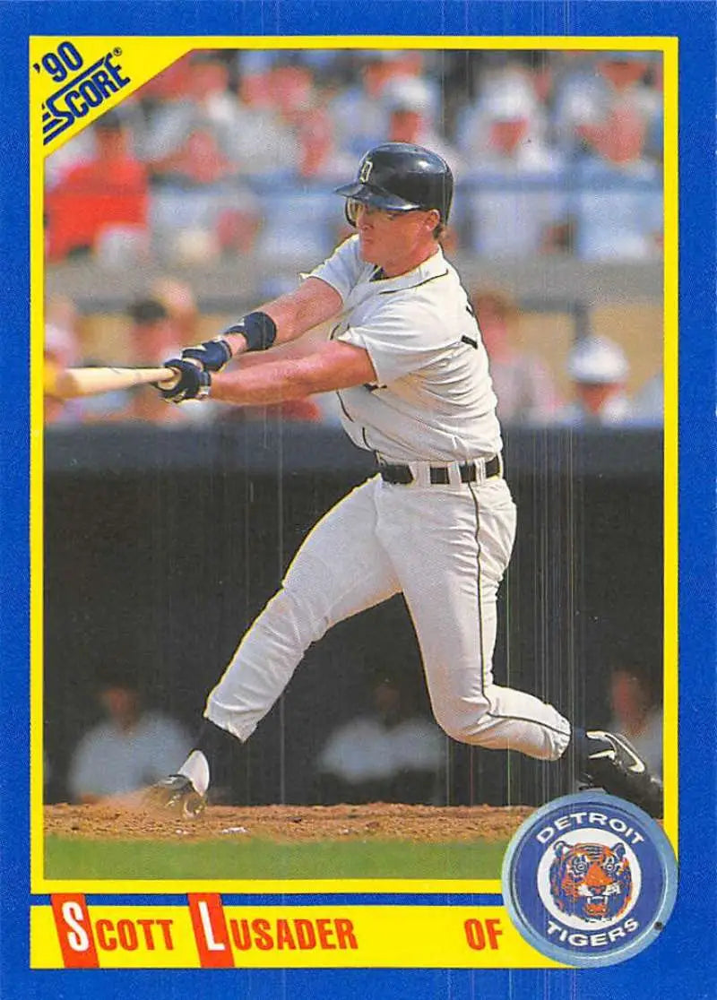 1990 Score #575 Scott Lusader EX Excellent Detroit Tigers Baseball Card - Baseball Card Single