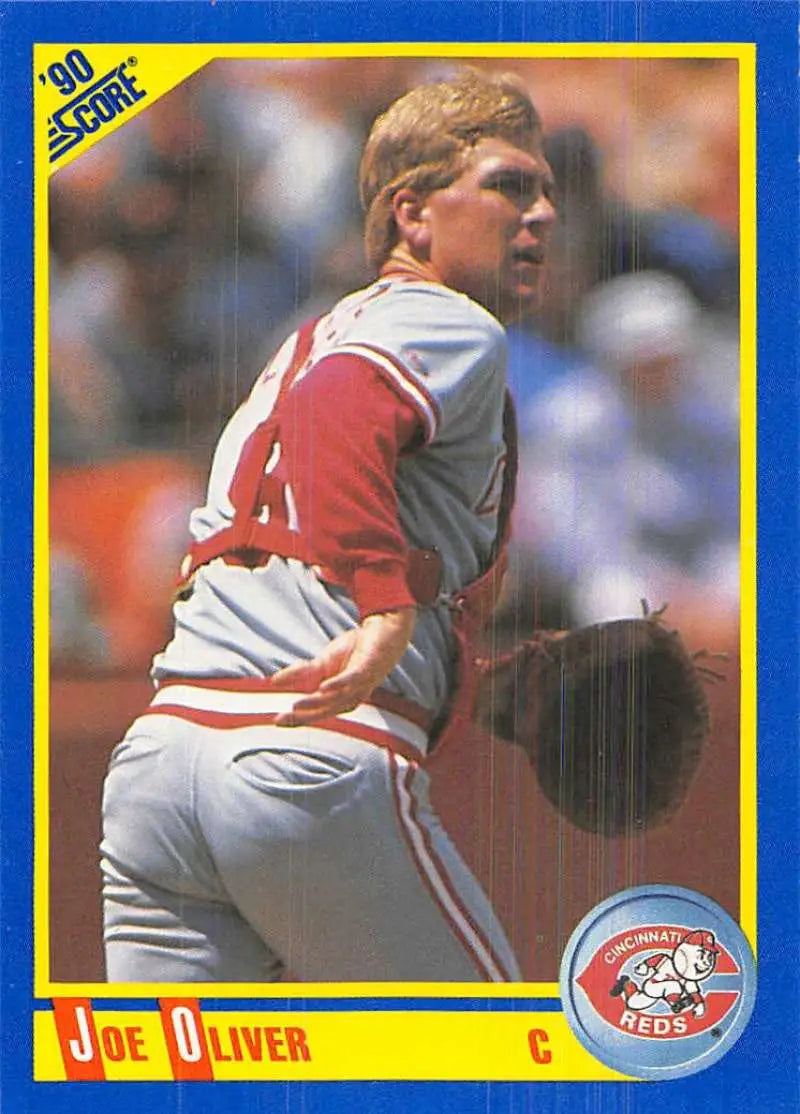 1990 Score #576 Joe Oliver EX Excellent Cincinnati Reds Baseball Card - Baseball Card Single