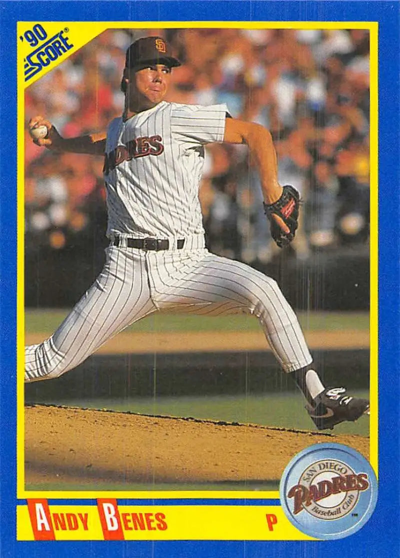 1990 Score #578 Andy Benes EX Excellent San Diego Padres Baseball Card - Baseball Card Single