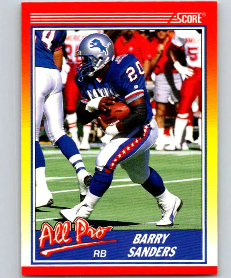 1990 Score #580 Barry Sanders NM-MT Detroit Lions Football Card - Football Card Single