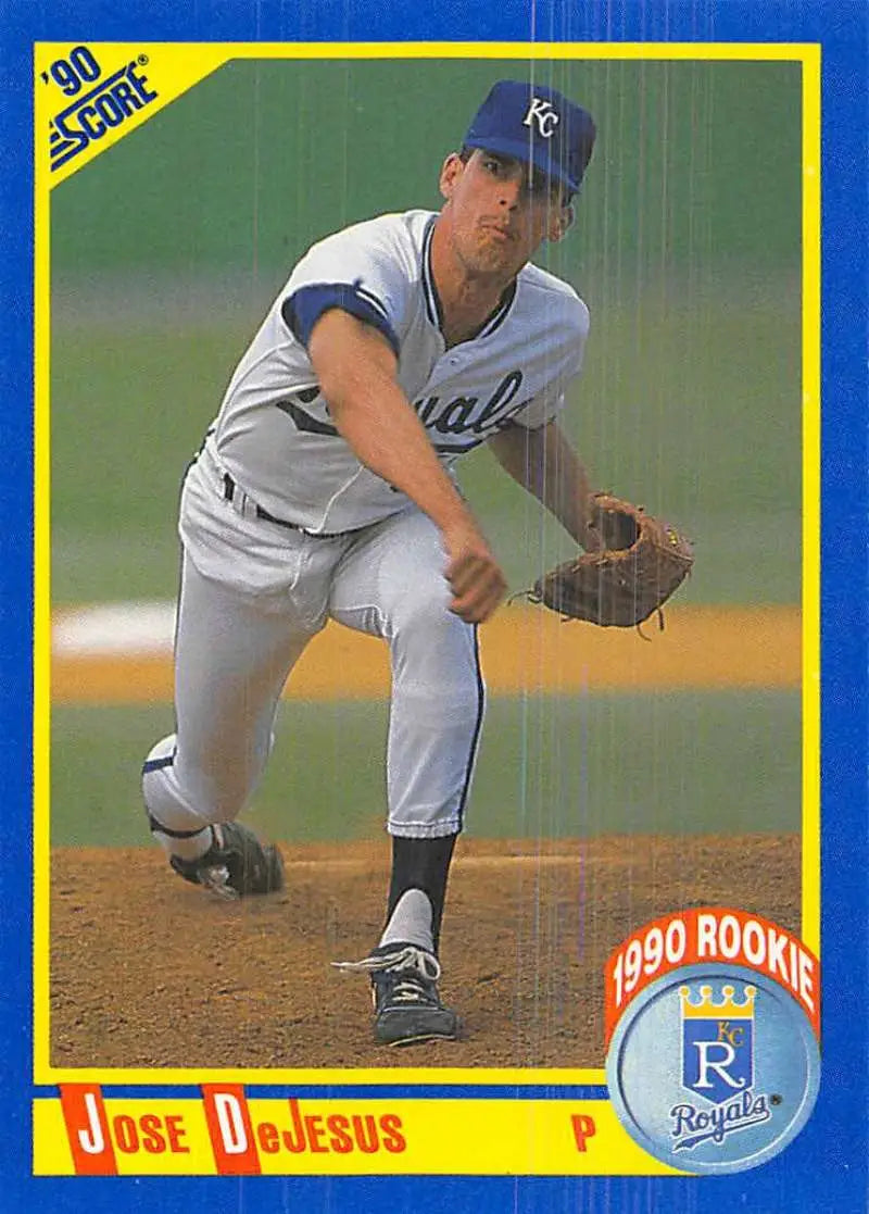 1990 Score #587 Jose DeJesus EX Excellent Kansas City Royals Baseball Card - Baseball Card Single
