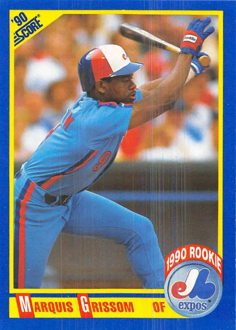 1990 Score #591 Marquis Grissom EX Excellent RC Rookie Montreal Expos Baseball Card - Baseball Card Single
