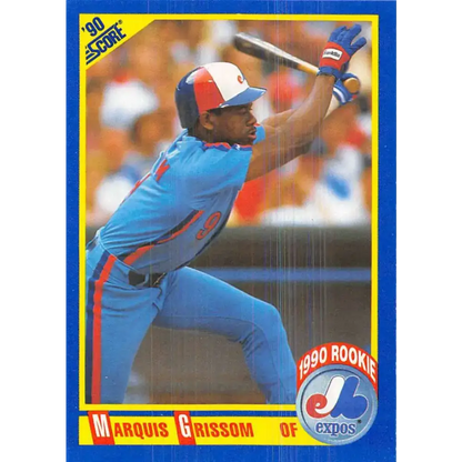 1990 Score #591 Marquis Grissom NM-MT RC Rookie Montreal Expos Baseball Card