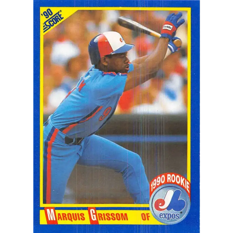 1990 Score #591 Marquis Grissom NM-MT RC Rookie Montreal Expos Baseball Card - Baseball Card Single