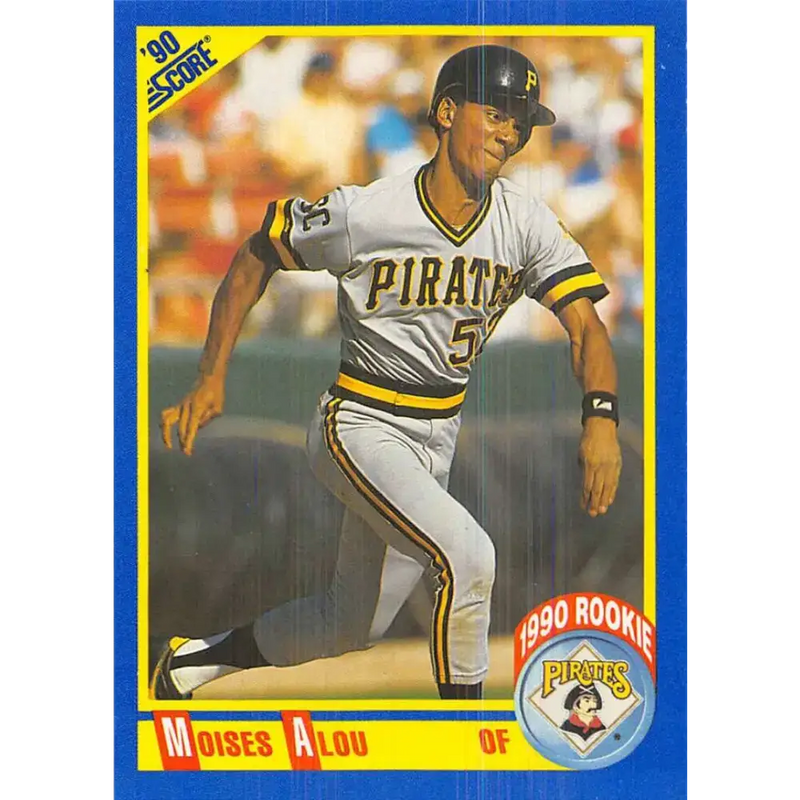 1990 Score #592 Moises Alou NM-MT RC Rookie Pittsburgh Pirates Baseball Card - Baseball Card Single