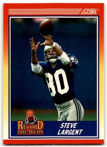 Steve Largent football card with original gloss from 1990 Score #592 NM-MT Seahawks