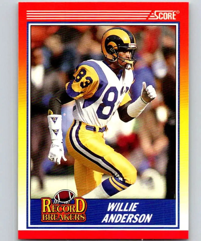 1990 Score #593 Willie Anderson NM-MT Los Angeles Rams Football Card - Football Card Single