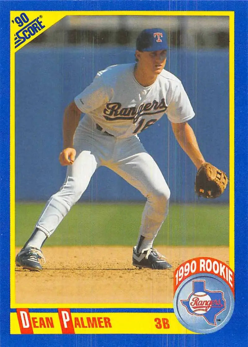 1990 Score #594 Dean Palmer EX Excellent RC Rookie Texas Rangers Baseball Card - Baseball Card Single