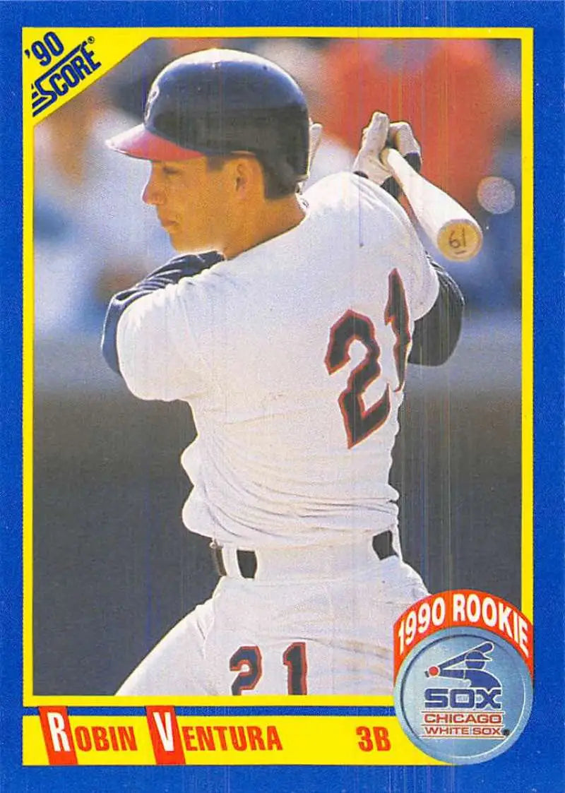 1990 Score #595 Robin Ventura EX Excellent Chicago White Sox Baseball Card - Baseball Card Single