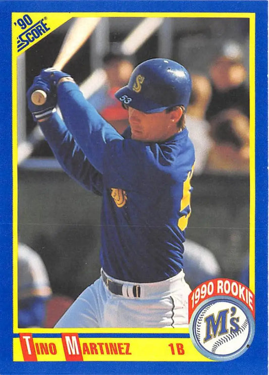 1990 Score #596 Tino Martinez EX Excellent Seattle Mariners Baseball Card