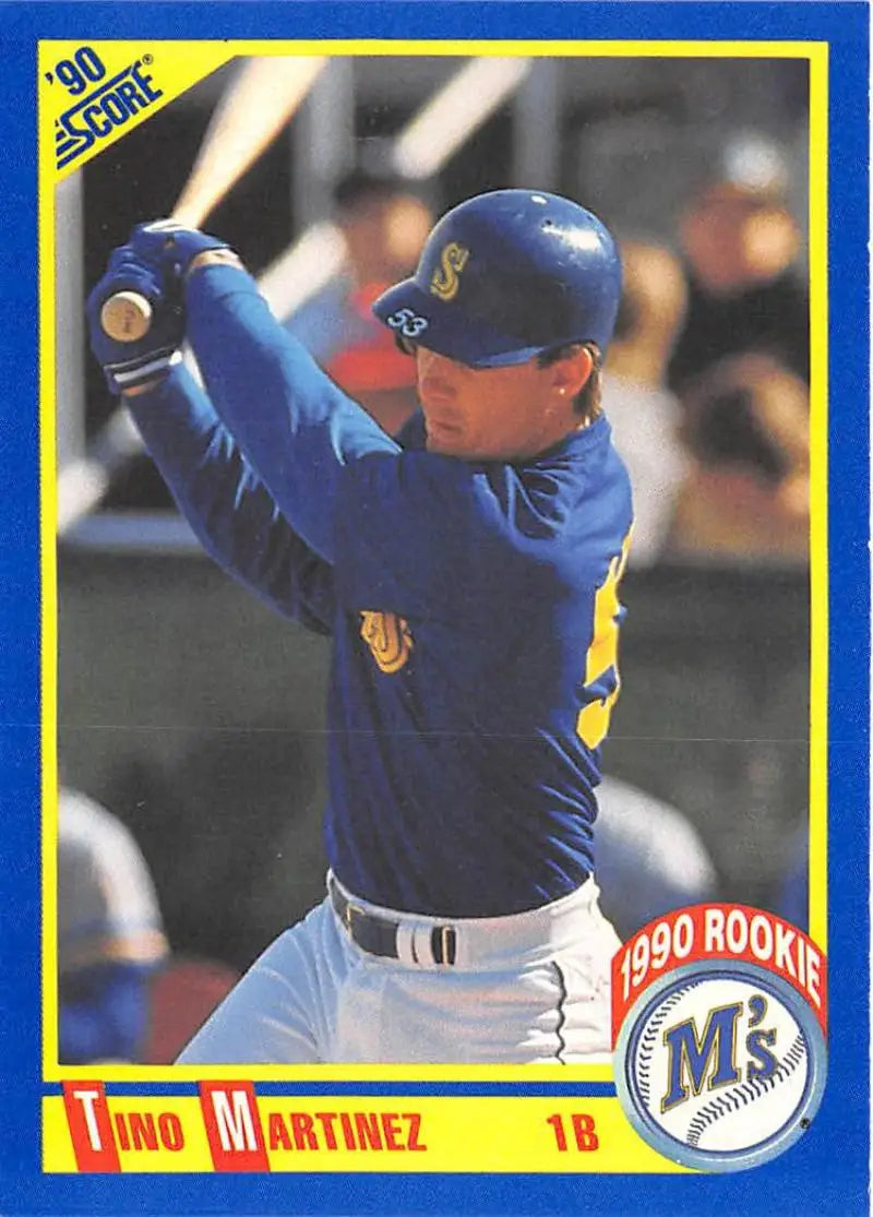 1990 Score #596 Tino Martinez EX Excellent Seattle Mariners Baseball Card - Baseball Card Single