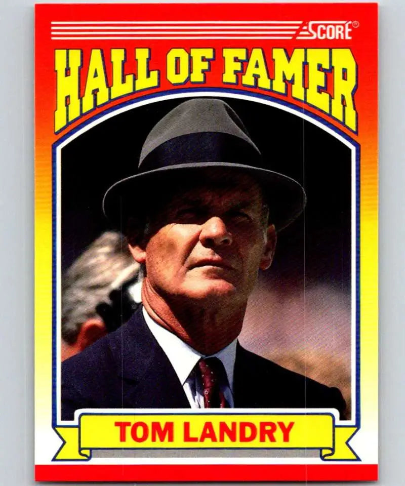 1990 Score #597 Tom Landry NM-MT Dallas Cowboys Football Card - Football Card Single