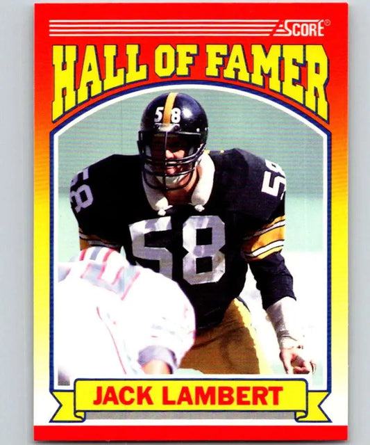 1990 Score #598 Jack Lambert NM-MT Pittsburgh Steelers Football Card