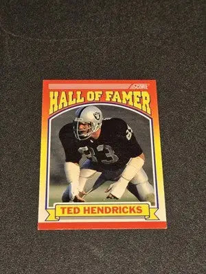 1990 Score #599 Ted Hendricks - Football Card Single