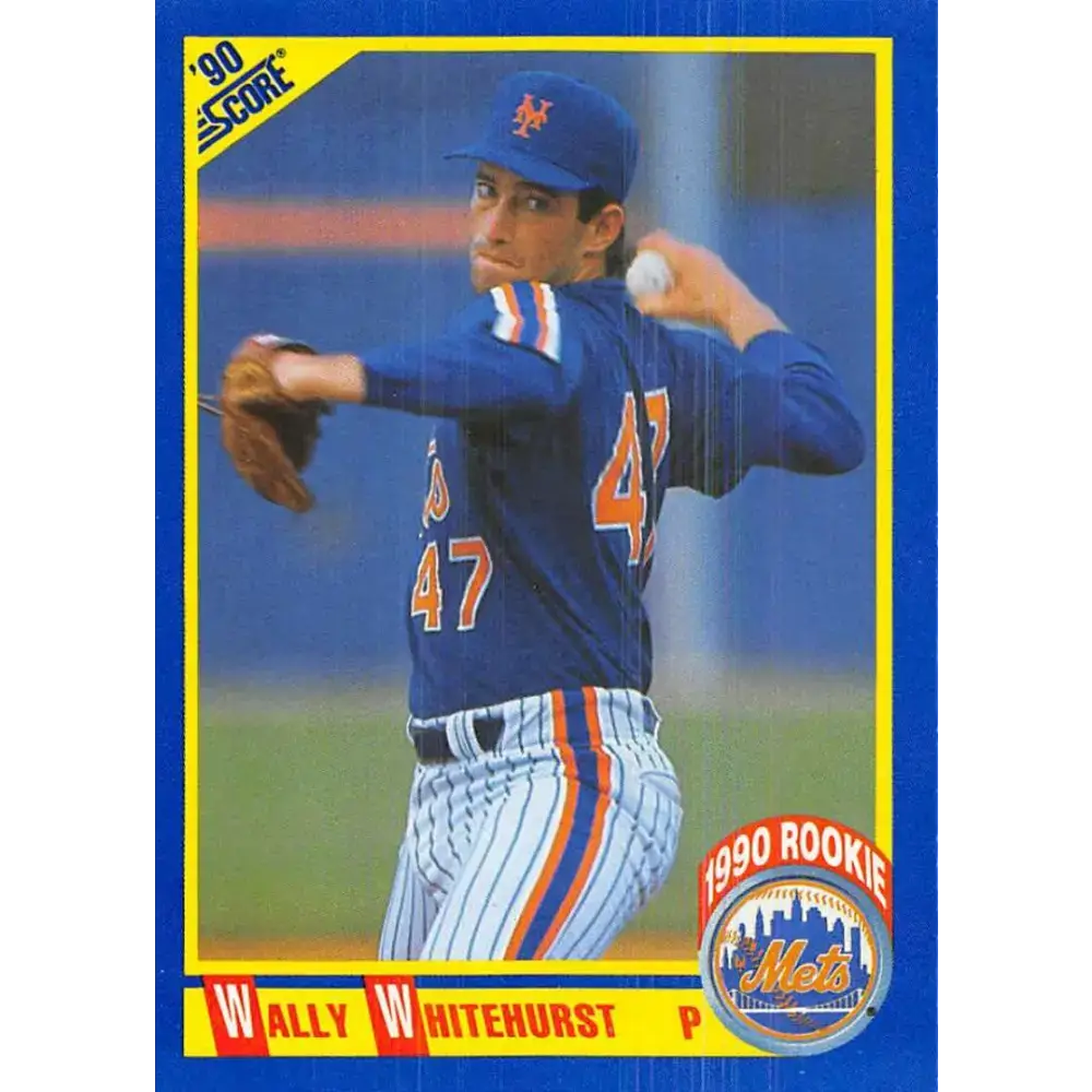 1990 Score #599 Wally Whitehurst NM-MT New York Mets Baseball Card - Baseball Card Single