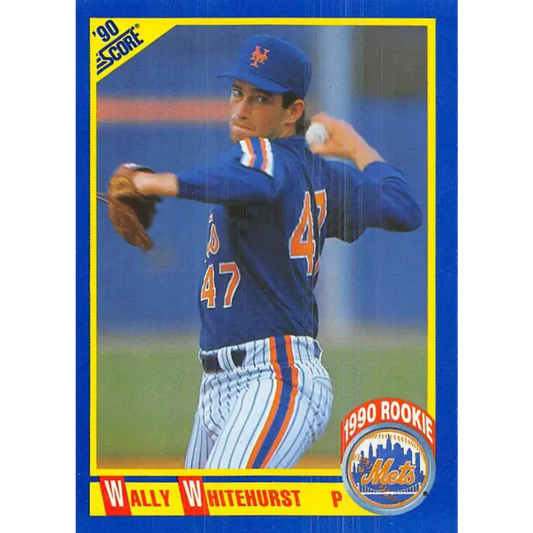 1990 Score #599 Wally Whitehurst NM-MT New York Mets Baseball Card - Baseball Card Single