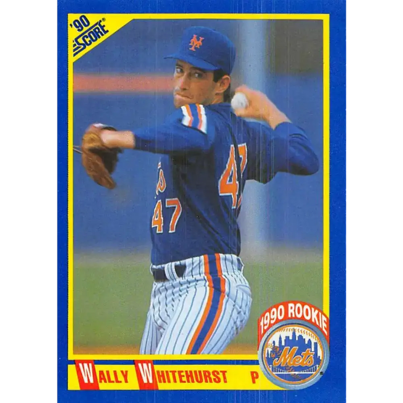 1990 Score #599 Wally Whitehurst NM-MT New York Mets Baseball Card - Baseball Card Single