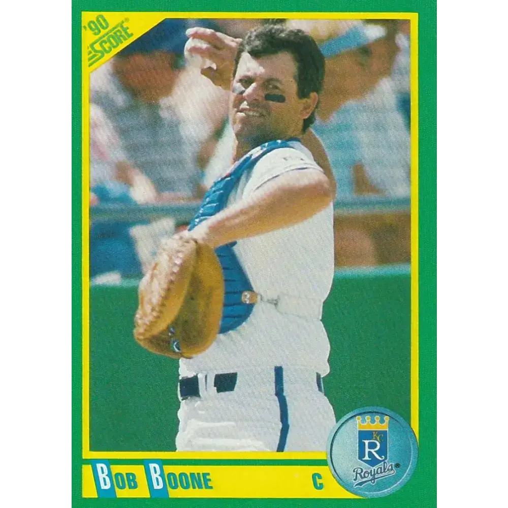 1990 Score #60 Bob Boone NM-MT Kansas City Royals Baseball Card - Baseball Card Single