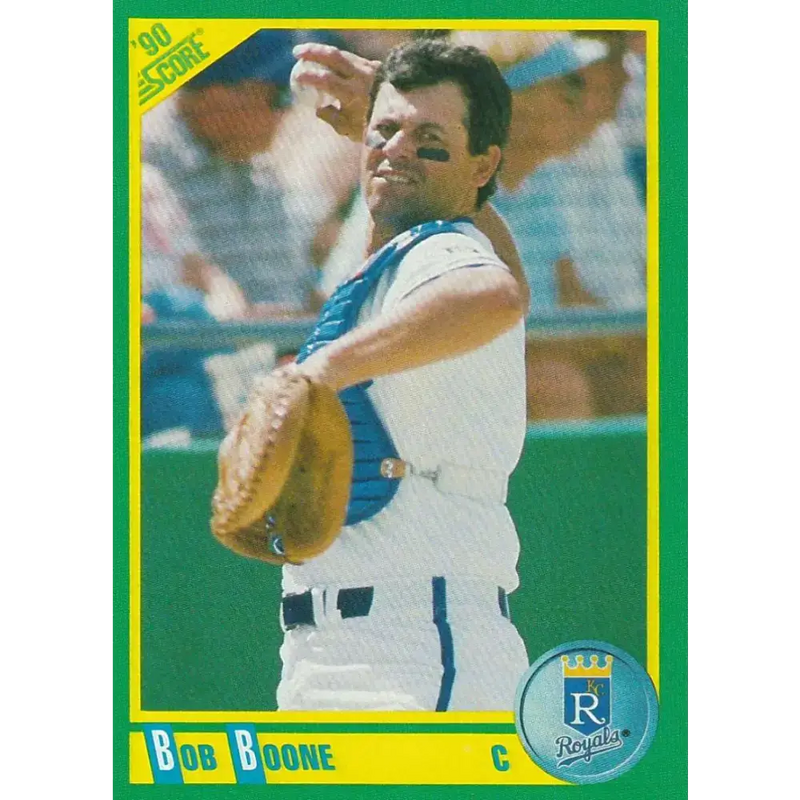 1990 Score #60 Bob Boone NM-MT Kansas City Royals Baseball Card - Baseball Card Single