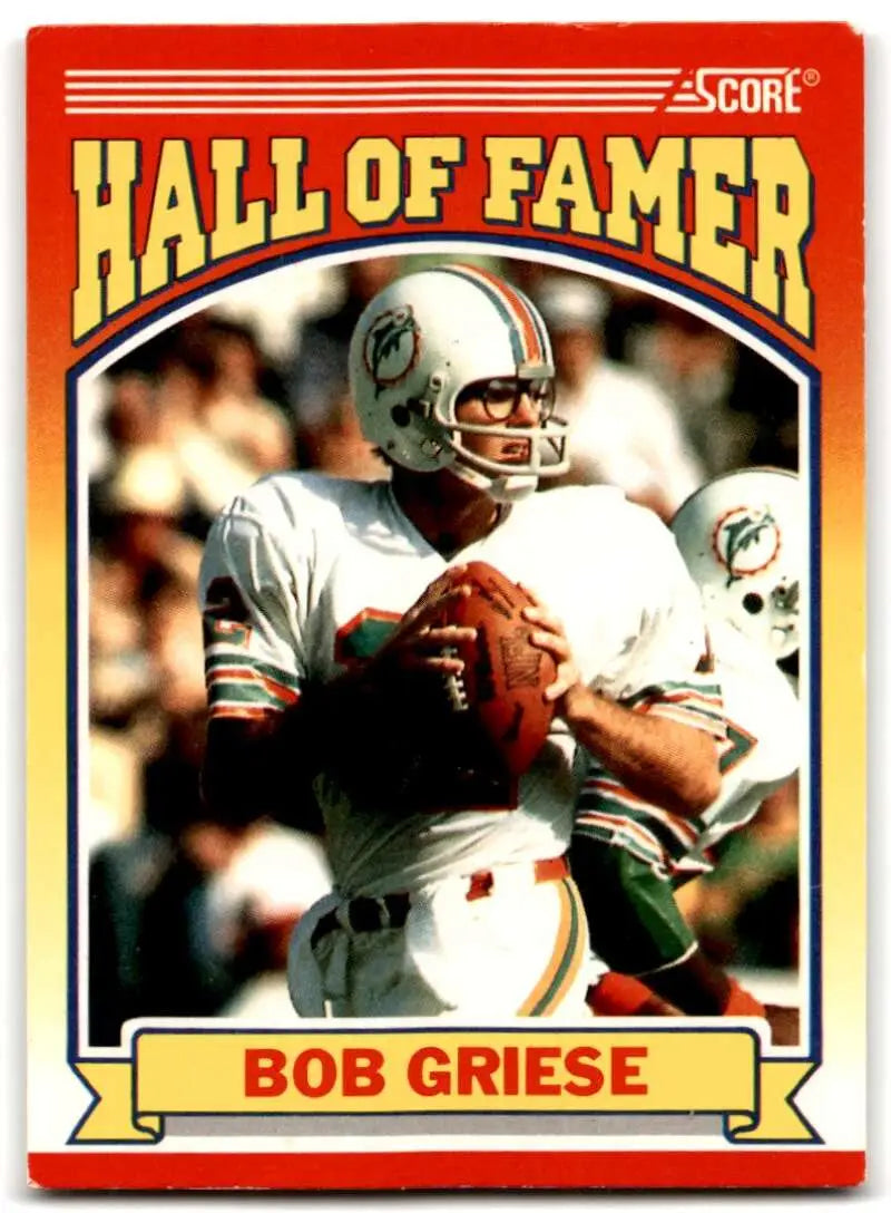 1990 Score #601 Bob Griese NM-MT Miami Dolphins Football Card - Football Card Single