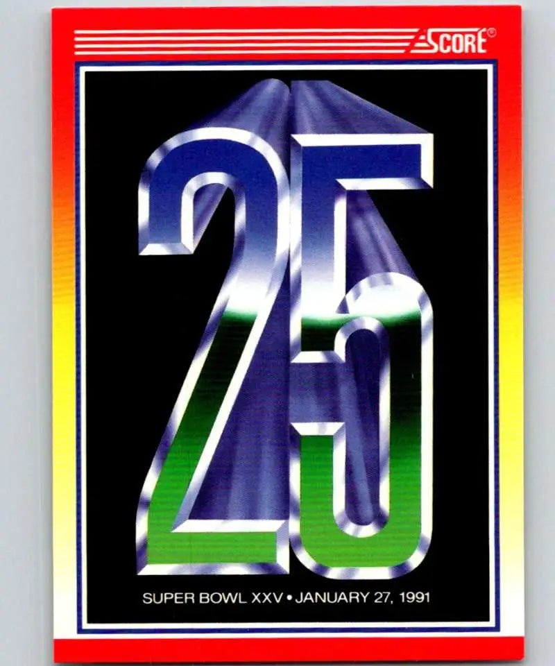 1990 Score #602 Super Bowl Wrap NM-MT Football Card - Football Card Single