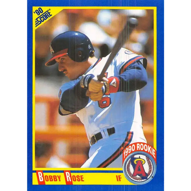 1990 Score #604 Bobby Rose NM-MT California Angels Baseball Card - Baseball Card Single