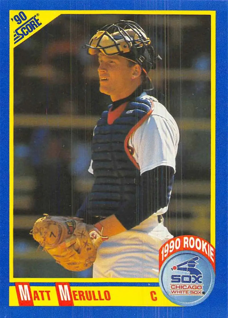 1990 Score #605 Matt Merullo EX Excellent Chicago White Sox Baseball Card - Baseball Card Single