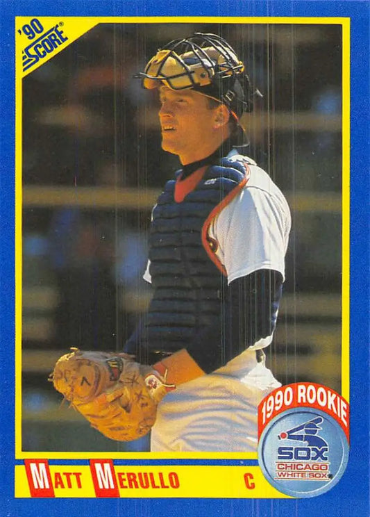 1990 Score #605 Matt Merullo EX Excellent Chicago White Sox Baseball Card - Baseball Card Single