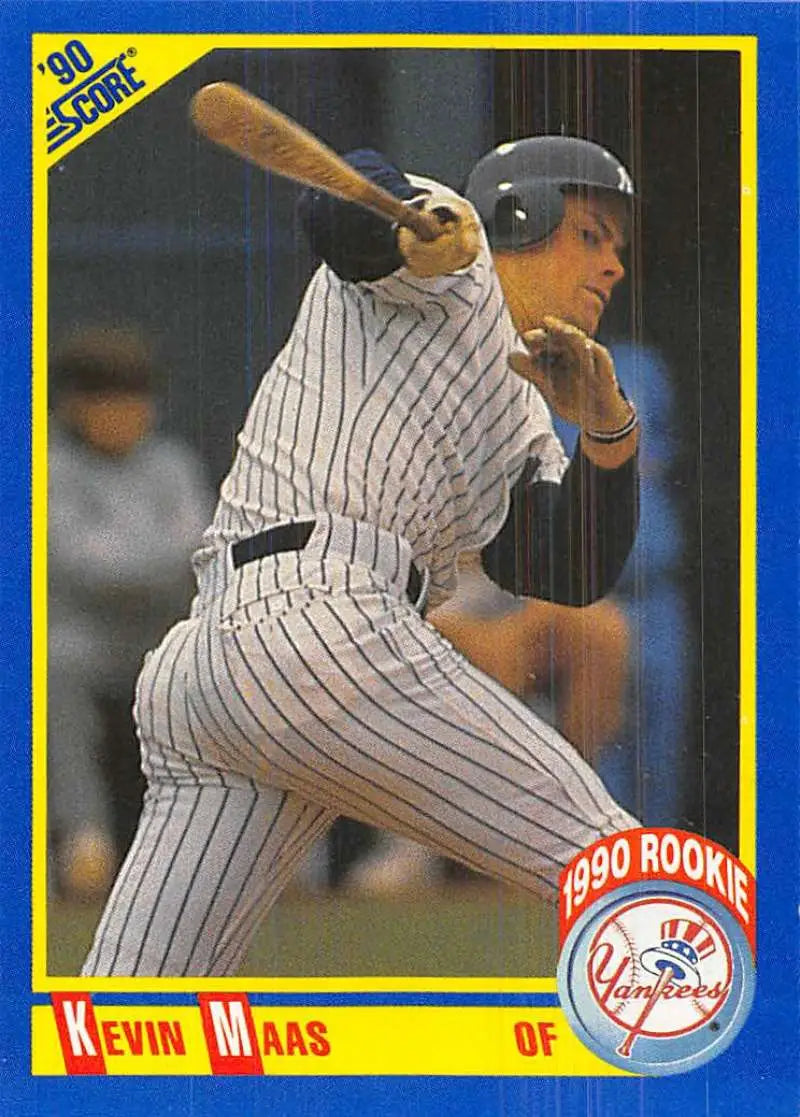 1990 Score #606 Kevin Maas EX Excellent RC Rookie New York Yankees Baseball Card - Baseball Card Single