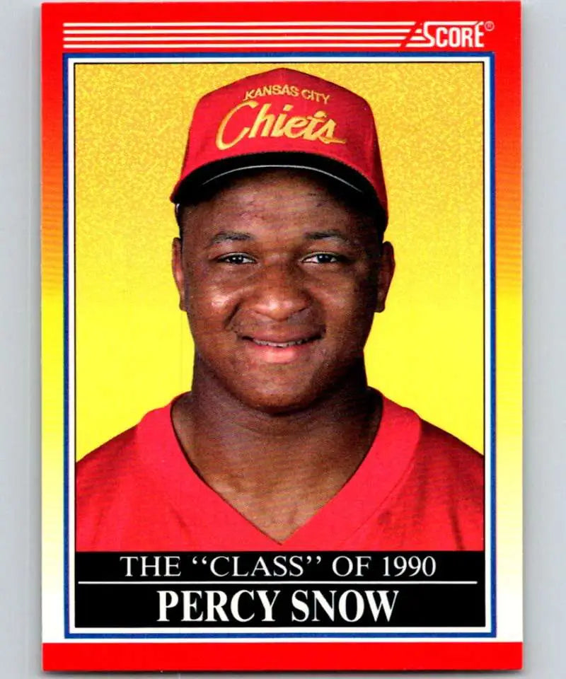 1990 Score #606 Percy Snow NM-MT Kansas City Chiefs Football Card - Football Card Single