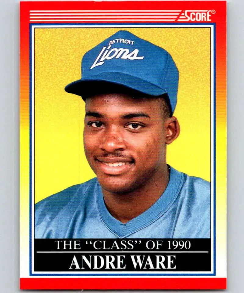 1990 Score #607 Andre Ware NM-MT Detroit Lions Football Card - Football Card Single
