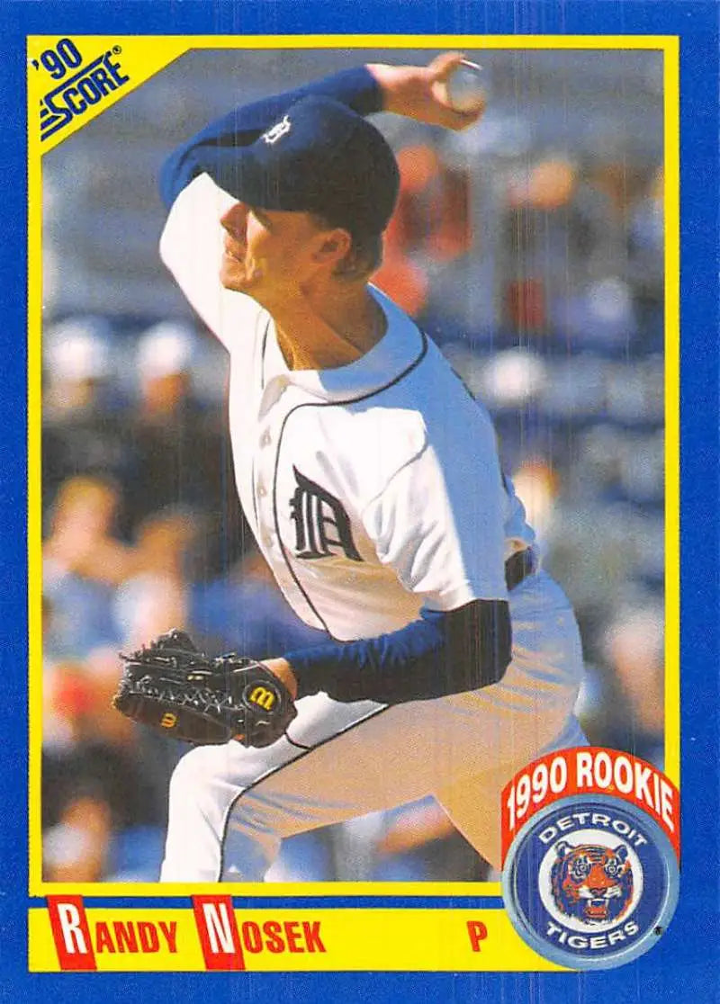 1990 Score #607 Randy Nosek EX Excellent RC Rookie Detroit Tigers Baseball Card - Baseball Card Single