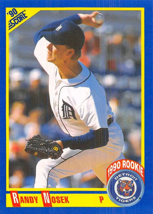 1990 Score #607 Randy Nosek EX Excellent RC Rookie Detroit Tigers Baseball Card - Baseball Card Single