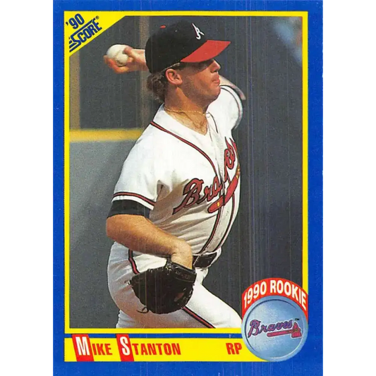 1990 Score #609 Mike Stanton NM-MT RC Rookie Atlanta Braves Baseball Card - Baseball Card Single